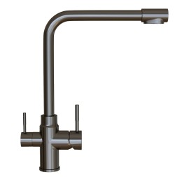 Смеситель для кухни 35k MIXLINE MLSS-0320BL подкл.к фильтру, ЧЕРНЫЙ ГРАФИТ - MLSS-0320BL