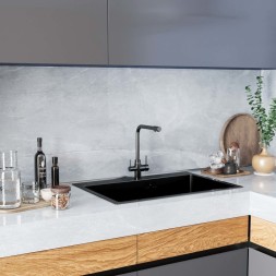 Смеситель для кухни 35k MIXLINE MLSS-0320BL подкл.к фильтру, ЧЕРНЫЙ ГРАФИТ - MLSS-0320BL