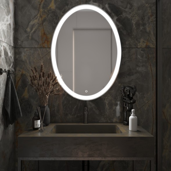 Зеркало MIXLINE &amp;quot;Италия&amp;quot; 570*770 (ШВ) сенсорный выключатель, светодиодная подсветка - ФР-00000846 