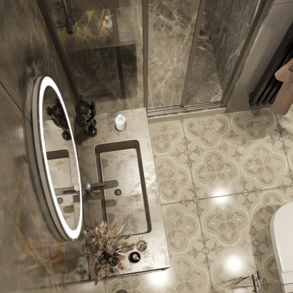 Зеркало MIXLINE &amp;quot;Италия&amp;quot; 570*770 (ШВ) сенсорный выключатель, светодиодная подсветка - ФР-00000846 