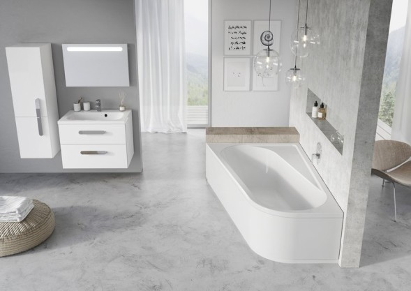 Ванна акриловая Ravak CHROME 170х105 R белая