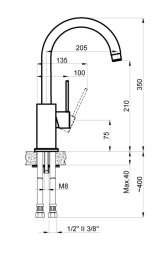 Смеситель для кухни  AZARIO TASCO, белый матовый (AZ-151644316)