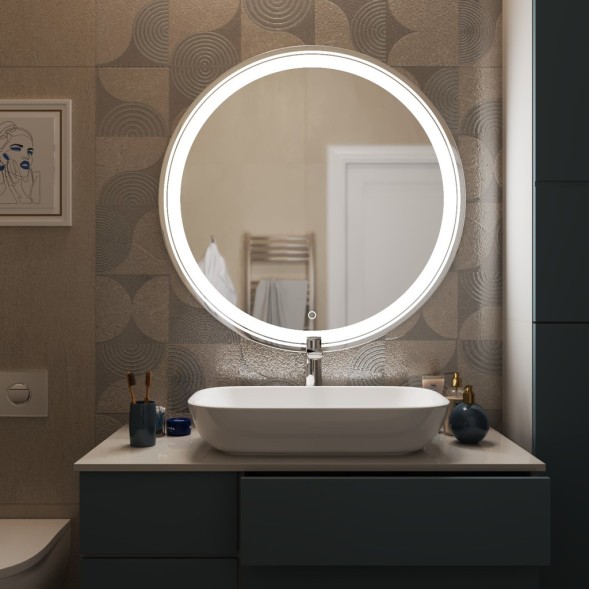 Зеркало MIXLINE &amp;quot;Оливия&amp;quot; D700 сенсорный выключатель, светодиодная подсветка - MLZ.Ol.7.1.2 