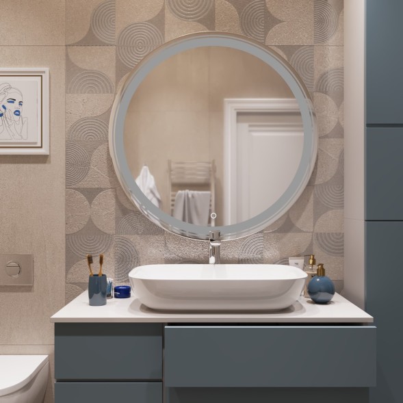 Зеркало MIXLINE &amp;quot;Оливия&amp;quot; D700 сенсорный выключатель, светодиодная подсветка - MLZ.Ol.7.1.2 