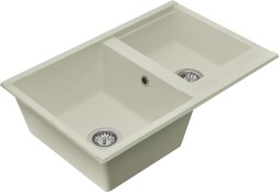 Мойка для кухни Aquaton Делия 78 DBL 2 чаши,  жемчуг (1A723132DE240)