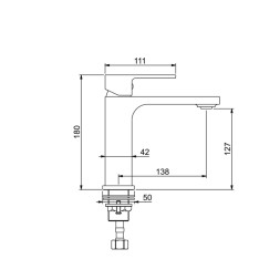 Смеситель для раковины 35к G1083 GAPPO литой,п/гайку, ХРОМ - G1083 