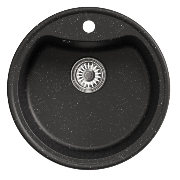 Мойкa ML-GM09 КОМФОРТ круглая, черная (308), 510 мм (глуб. чаши 190) - 00-00009278 