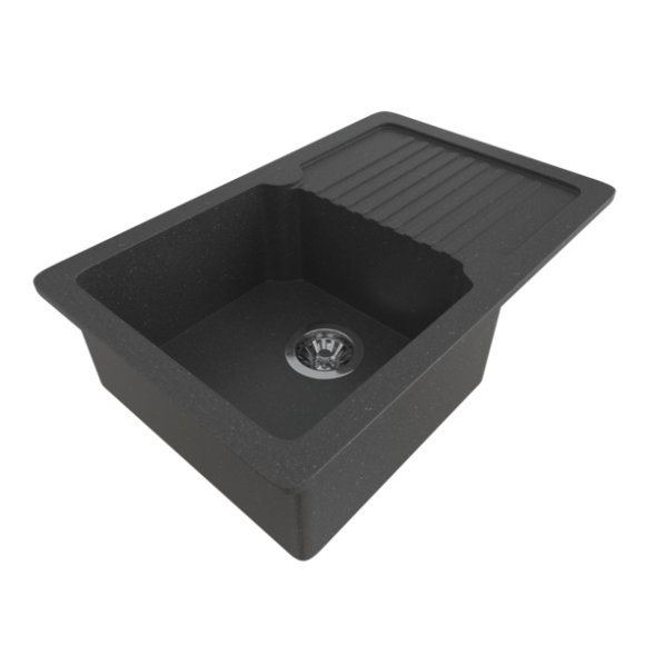 Мойка ML-GMS24 СТАНДАРТ с крылом, черный (308), 765*490*200мм - 00-00005066 
