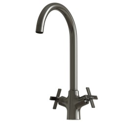 Смеситель для кухни 1/2 кер. MIXLINE ML38-032 "Graphite" высокий излив ГРАФИТ - ML38-032