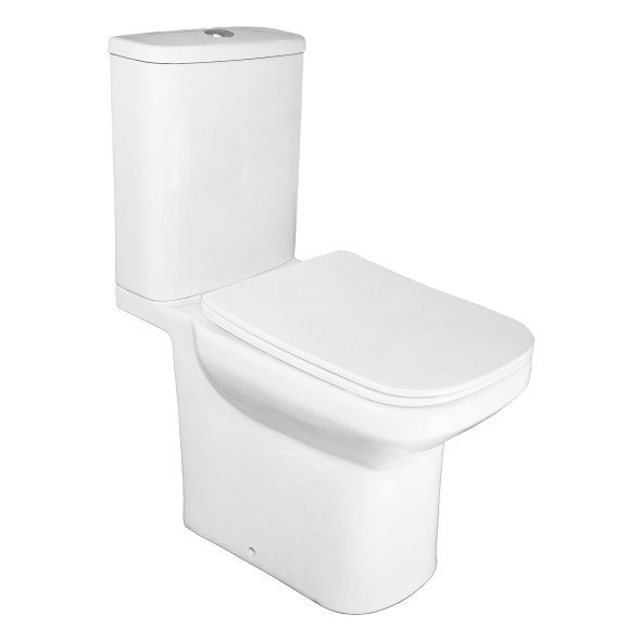 Унитаз-компакт Azario Wandy 350х614х795 напольный, безободковый, с быстросъемным сиденьем микролифт (AZ-56D)