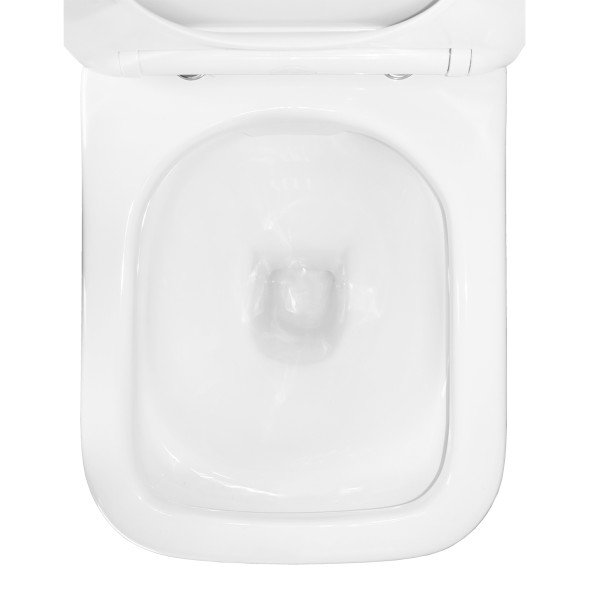 Унитаз-компакт Azario Wandy 350х614х795 напольный, безободковый, с быстросъемным сиденьем микролифт (AZ-56D)