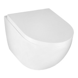 Унитаз подвесной Azario ORMI 490х360х365 безободковый, система смыва Торнадо, с быстросъемным сиденьем микролифт (AZ-0253VD)