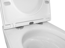 Унитаз подвесной Azario ORMI 490х360х365 безободковый, система смыва Торнадо, с быстросъемным сиденьем микролифт (AZ-0253VD)