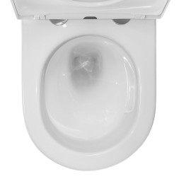 Унитаз подвесной Azario ORMI 490х360х365 безободковый, система смыва Торнадо, с быстросъемным сиденьем микролифт (AZ-0253VD)