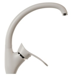 Смеситель для кухни 40к MIXLINE ML-GS01 (331) белый высок. излив - 00-00001729 