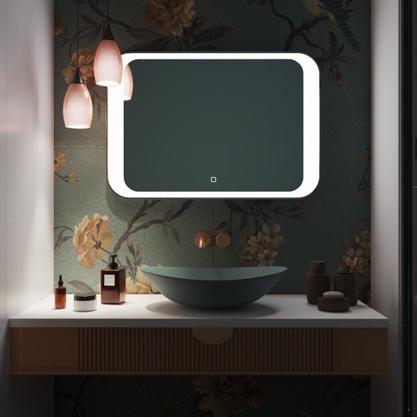 Зеркало MIXLINE &amp;quot;Индиго&amp;quot; 800*550 (ШВ) сенсорный выключатель, светодиодная подсветка - ФР-00001410 