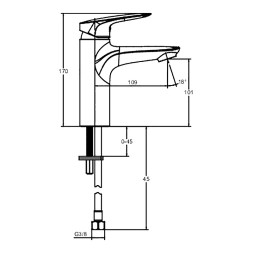 Смеситель для раковины Jacob Delafon Elite хром (E32908-CP)