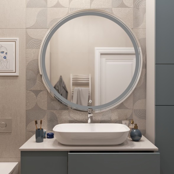 Зеркало MIXLINE &amp;quot;Оливия&amp;quot; D800 сенсорный выключатель, светодиодная подсветка - MLZ.Ol.8.1.2 