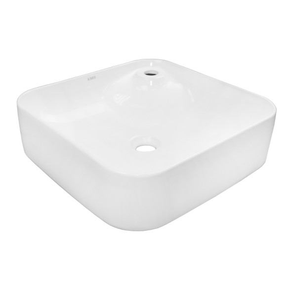 Раковина накладная Azario 430х430х120 квадратная, белый глянцевый (AZ-2194)