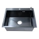 Кухонная мойка AZARIO NICOLE (500*500*220) нержавеющая сталь черная соты (сифон, диспенсер) (AZB5050H1)