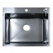 Кухонная мойка AZARIO NICOLE (500*500*220) нержавеющая сталь черная соты (сифон, диспенсер) (AZB5050H1)