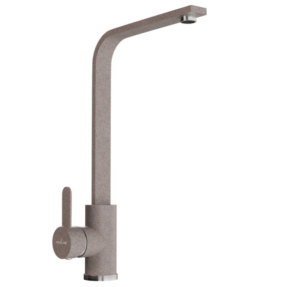 Смеситель для кухни 35к MIXLINE ML-GS14 (302) песочный высок. излив - ML-GS14 (302) 