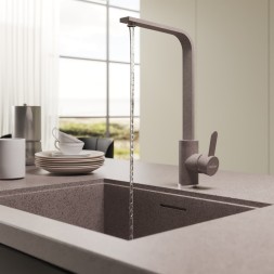 Смеситель для кухни 35к MIXLINE ML-GS14 (302) песочный высок. излив - ML-GS14 (302) 