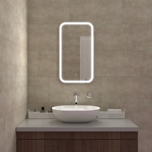 Зеркало MIXLINE &amp;quot;Мальта&amp;quot; 400*700 (ШВ) сенсорный выключатель, светодиодная подсветка - MLZ.Malt.4-7.1.2 