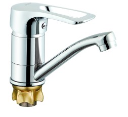 Смеситель для кухни 40к Glauf 4G4-B181 ЛАТ кор. излив, п/гайку - 4G4-B181 
