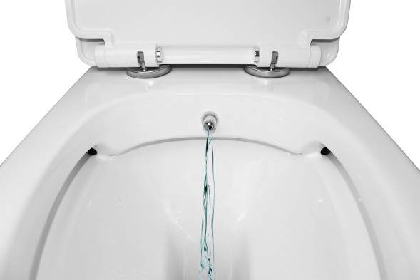 Унитаз-моноблок с функцией биде AZARIO Sente 375х665х785 напольный, безободковый, горизонтальный слив, сиденье дюропласт микролифт (AZ-8614B)