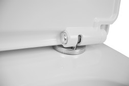 Унитаз-моноблок с функцией биде AZARIO Sente 375х665х785 напольный, безободковый, горизонтальный слив, сиденье дюропласт микролифт (AZ-8614B)