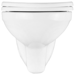 Унитаз подвесной Creo Ceramique PROJECT 355х490х375 в комплекте с быстросъемным сиденьем микролифт (PR1100N)