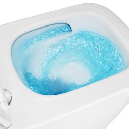 Унитаз подвесной Azario Cascad M 490x345x325 безободковый, система смыва &amp;quot;Скрытое Торнадо&amp;quot;, с быстросъемным сиденьем микролифт (AZ-10002)