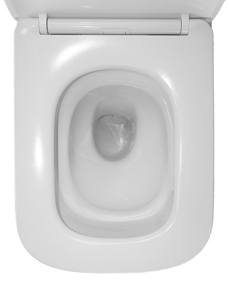 Унитаз подвесной Azario Cascad M 490x345x325 безободковый, система смыва &amp;quot;Скрытое Торнадо&amp;quot;, с быстросъемным сиденьем микролифт (AZ-10002)