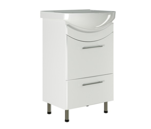 Тумба д/ванной &amp;quot;РАДУГА-52&amp;quot; белая под раковину Альфана-52 (ОК) - 523405 