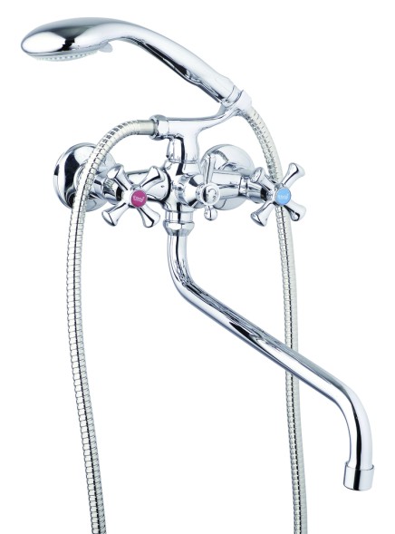 Смеситель для ванны и раковины 1/2 кер Glauf QTZ7-B827 шаровый перекл - QTZ7-B827 